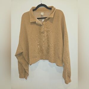 PINK Victoria's Secret Mustard Yellow Sweatshirt Size Xxl, Nwt